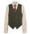 Fife Jura tweed waistcoat vest, lodengrøn tern