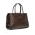 Langley Leather Handbag, chocolate croc print